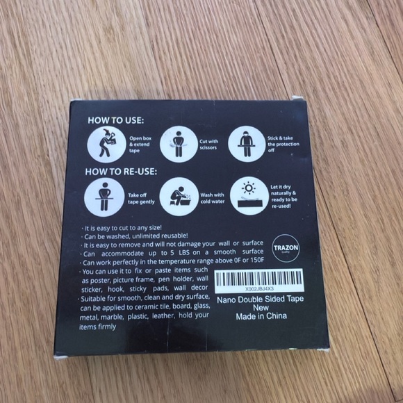 Trazon Nano Double Sided Tape 1 inch, 5lb , 16 ft - Picture 2 of 3